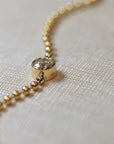 Round Lab Diamond Ball Chain Bracelet