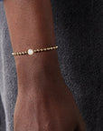 Round Lab Diamond Ball Chain Bracelet