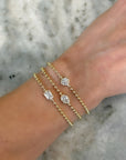 Oval Lab Diamond Ball Chain Bracelet