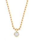 Round Lab Diamond Ball Chain Necklace