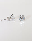 Round Lab Diamond Solitaire Studs