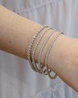 Round Lab Diamond Tennis Bracelet Medium