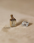 Emerald Cut Lab Diamond Pendant