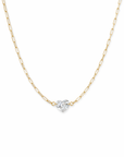 Floating Heart Lab Diamond Necklace