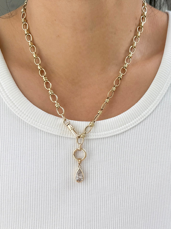 Large Oval Link Chain with Swivel & Charm Clasp – POPPY FINCH