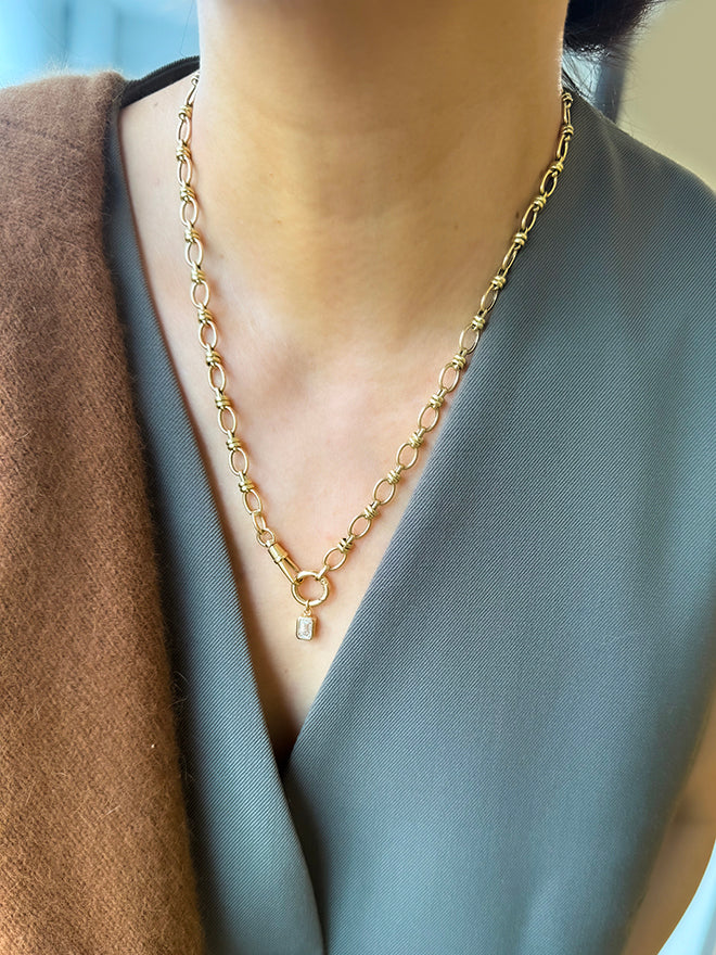 Large Oval Link Chain with Swivel & Charm Clasp – POPPY FINCH