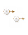 Large Pearl Diamond Studs