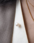 Large Pearl Diamond Pin