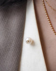 Large Pearl Diamond Pin