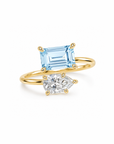 Toi et Moi Diamond & Gemstone Ring