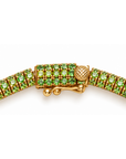 Natural Tsavorite Tube Tennis Bracelet