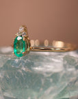 Gemstone Diamond Trio Ring