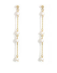 Spaced Baby Pearl Earrings