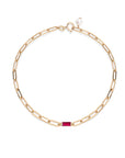 Ruby Chain Link Bracelet