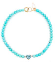 Blue Topaz Heart Turquoise Bracelet