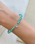 Blue Topaz Heart Turquoise Bracelet