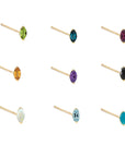 Marquise Gem Stud Earring (Single)