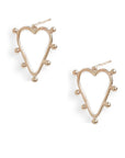 Large Heart Stud Earrings