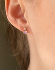 Rosecut Gemstone Diamond Earrings