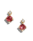 Rosecut Gemstone Diamond Earrings