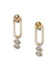 Diamond Duo Link Earrings