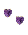 Sweetheart Gem Stud Earrings