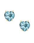 Sweetheart Gem Stud Earrings
