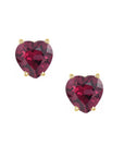 Sweetheart Gem Stud Earrings