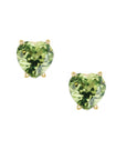 Sweetheart Gem Stud Earrings