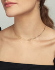 Double Box Shimmer Chain Necklace