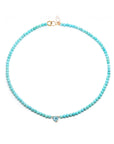 Blue Topaz Heart Turquoise Necklace