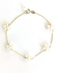 Pearl Flower Station Bracelet