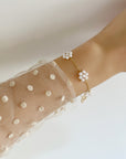 Pearl Flower Station Bracelet