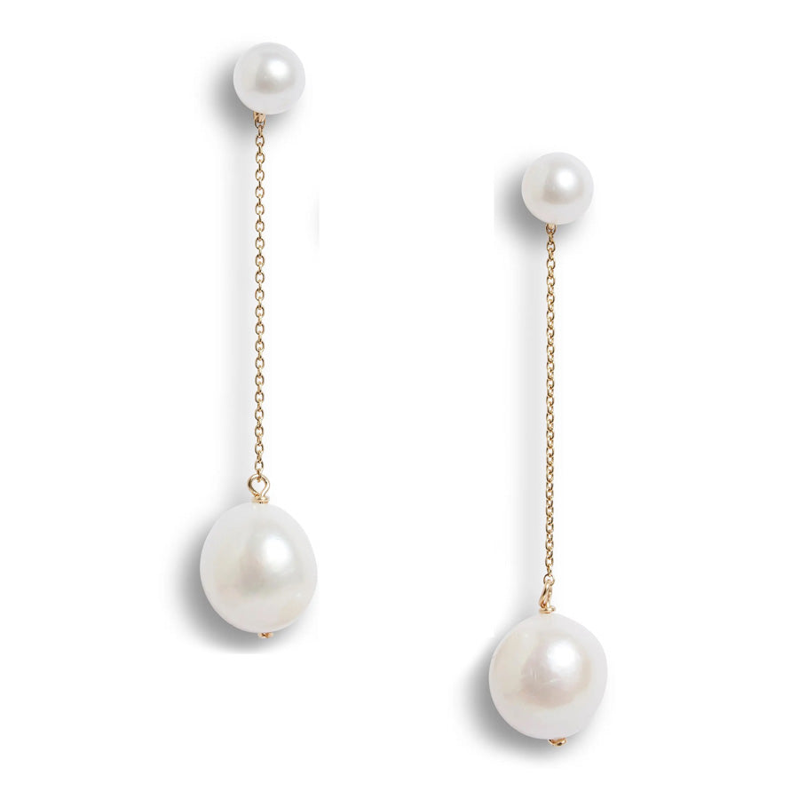 Baroque Pearl Drop Earrings – POPPY FINCH
