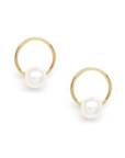 Small Circle Pearl Earrings