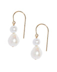 Duo Pearl Hook Earrings