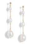 Gradual Oval Pearl Earrings