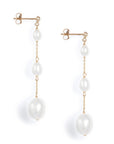 Gradual Oval Pearl Earrings
