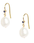 Gem Hook Large Oval Pearl Earrings