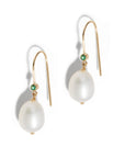 Gem Hook Large Oval Pearl Earrings