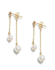 Contrast Pearl Jacket Earrings
