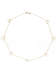 Pearl Flower Station Necklace