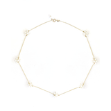 Pearl Flower Station Necklace