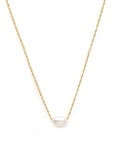 Petite Oval Pearl Solitaire Necklace