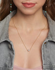 Petite Oval Pearl Solitaire Necklace