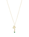 Serpent Gemstone Pendant Necklace