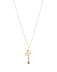 Serpent Gemstone Pendant Necklace