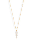 Triple Pearl Pendant Necklace