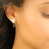 Petal Pearl Shimmer Wrap Around Earrings