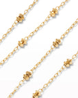 18K Spaced Double Bead Necklace